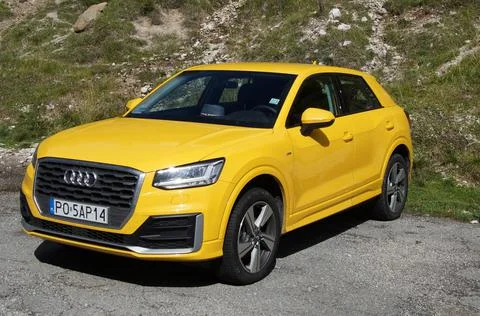 Yellow Audi A3 4wd Stock Photos