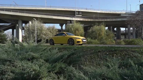 Yellow Audi TTS Stock-Footage 165196635