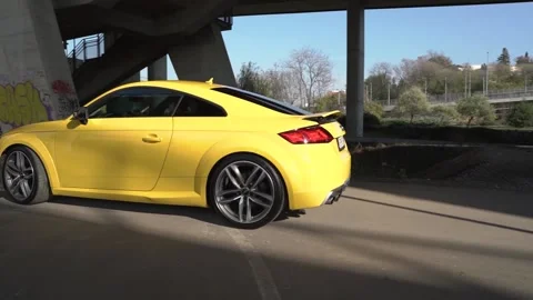 Yellow Audi TTS Stock-Footage 165196653