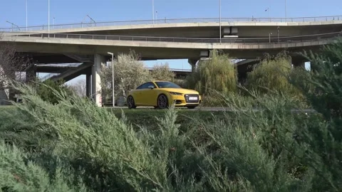 Yellow Audi TTS Stock-Footage 165196692