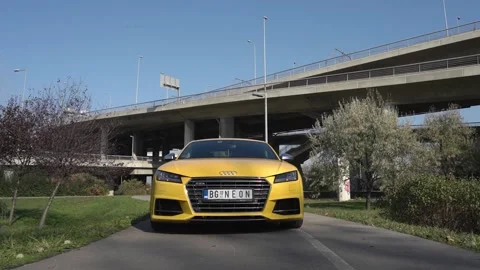 Yellow Audi TTS Stock-Footage 165196739