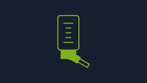 Yellow Automatic drinker for small pets icon isolated on blue background. 4K Stock Footage 231525497