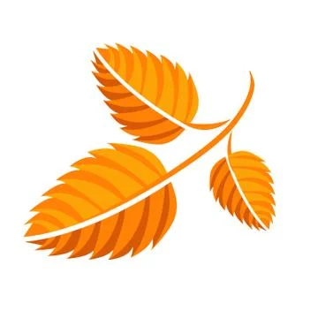 Yellow autumn leaf Stock Illustration
