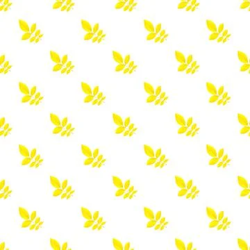 Yellow autumn leaf pattern seamless イラスト素材