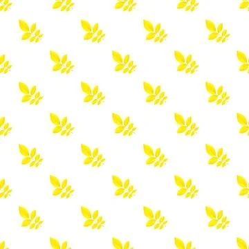 Yellow autumn leaf pattern seamless イラスト素材
