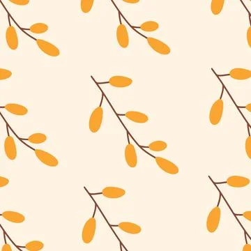Yellow autumn leaves pattern, fall vector background Illustrazione stock