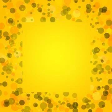Yellow bacground with circles, space for text Stock Illustration