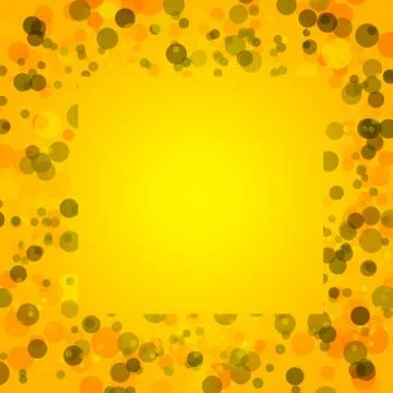 Yellow bacground with circles, space for text Stock Illustration