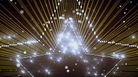 Yellow Background Animated Charm Particles Flashing Stock Footage 86993776