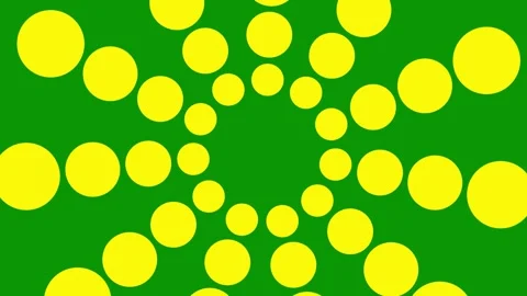 Yellow background circle 2 green Stock Footage 288313733
