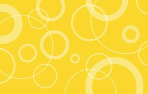 Yellow background with circle shapes. Stock Illustration