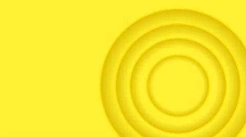 Yellow background with circles like a spiral (layout). Illustration. Stock Illustration