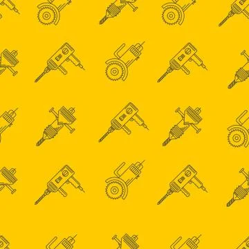 Yellow background for construction tools Stock Illustration
