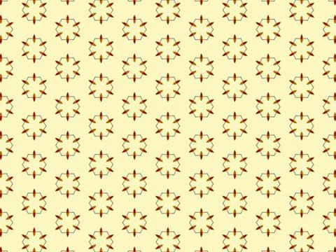 Yellow background with crazy geometric repeating elements Stock Illustration