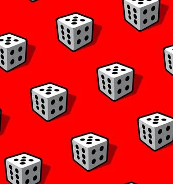 Yellow background dice line pattern Stock Illustration