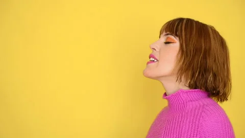 Yellow Background Emotion 29 Stock Footage 154579171