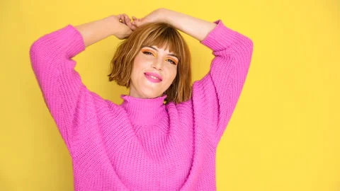 Yellow Background Emotion 46 Stock Footage 154612639