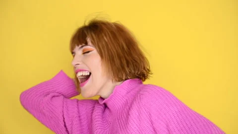 Yellow Background Emotion 51 Stock Footage 154613020