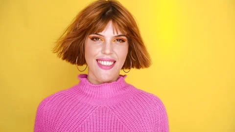 Yellow Background Emotion 55 Stock Footage 154614517