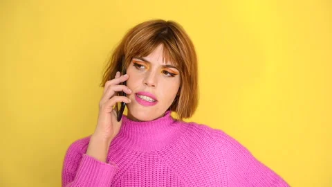 Yellow Background Emotion 56 Stock Footage 154613445