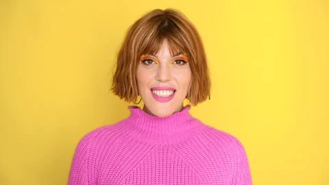 Yellow Background Emotion 62 Stock Footage 154615343