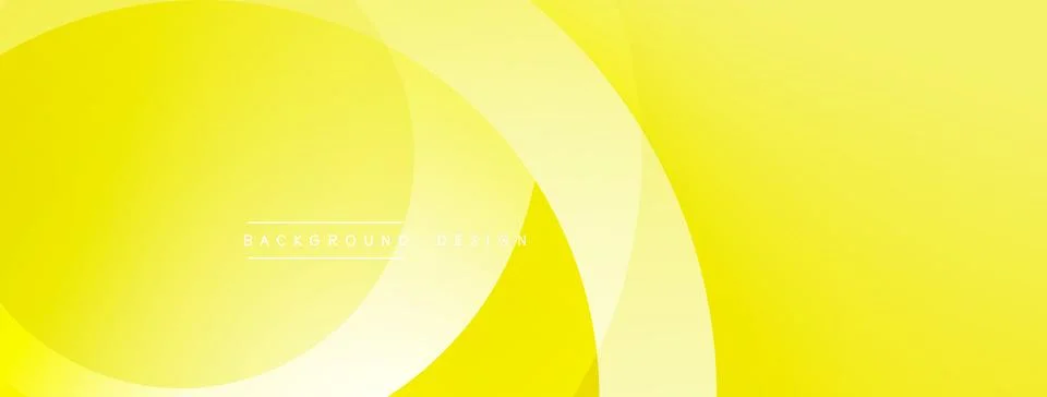 Yellow background features overlapping circles. Soft gradients create subtle Stock Illustration