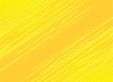 Yellow background hatch with halftone effect. Vintage pop art retro comic vec Illustrazione stock