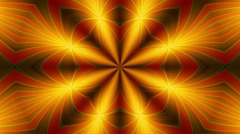 Yellow background, kaleidoscope, loop Stock Footage 40267139