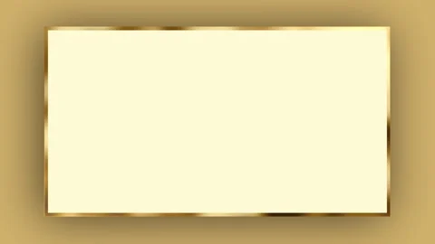 On a yellow background, a light yellow rectangle frame with a gold border, free Stock Footage 269686897