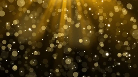 Yellow background with particles and light rays. Stock Footage 311362200