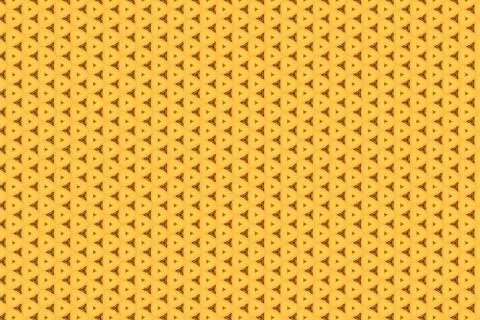 Yellow background pattern with abstract triangle ornaments Illustrazione stock