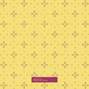 Yellow background with simple flower pattern Stock Illustration