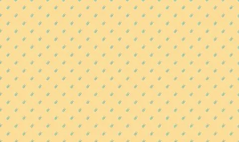 Yellow background with small blue flowers pattern Stock Illustration