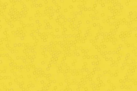 Yellow background with small geometric squares pattern Illustrazione stock