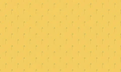 Yellow background with small green flags pattern Stock Illustration