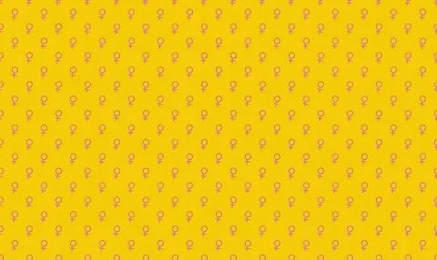 Yellow background with small pink key patterns Stock Illustration