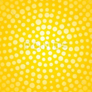 Yellow background with small polka dots Stock Illustration