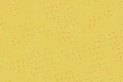 Yellow background with small square line pattern design Illustrazione stock