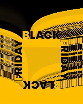 Yellow Background Typography Optical Motion Poster Иллюстрация