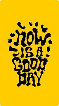A yellow background with typograpy for smartphone Stock Illustration