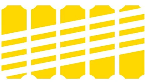 Yellow background with white diagonal lines forming a pattern Stock Illustration