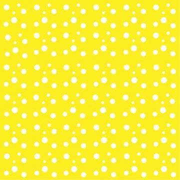 Yellow background white drops balls circles abstract pattern Stock Illustration