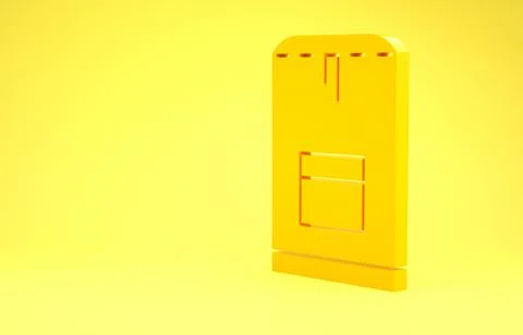 Yellow Backpack icon isolated on yellow background. Diving underwater equipme Stock Illustration