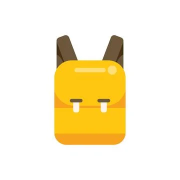 Yellow backpack standing ready for adventure and travel Illustrazione stock