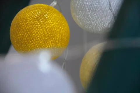Yellow ball close up Stock Photos