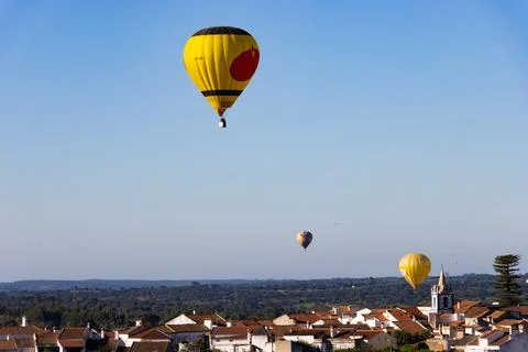 The yellow ballons 스톡 사진