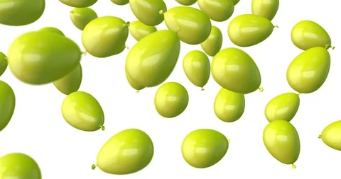 Yellow balloon falling slow motion Stock Footage 108341150