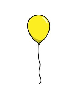Yellow Balloon Stock Illustration