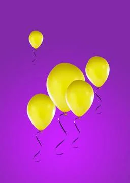 Yellow Balloons Foto stock