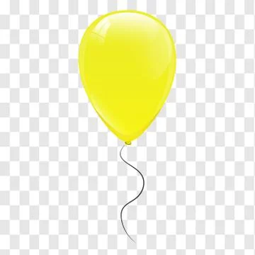 Yellow balloons on a white background. Vector illustration Stock Illustration